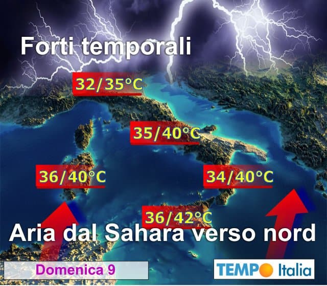 Meteo Italia: forte caldo con la prospettiva della burrasca estiva. Domenica temporali al Nord