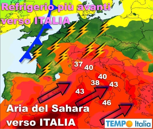 METEO ITALIA: caldo record, ma super temporali e grandine già nel Week End