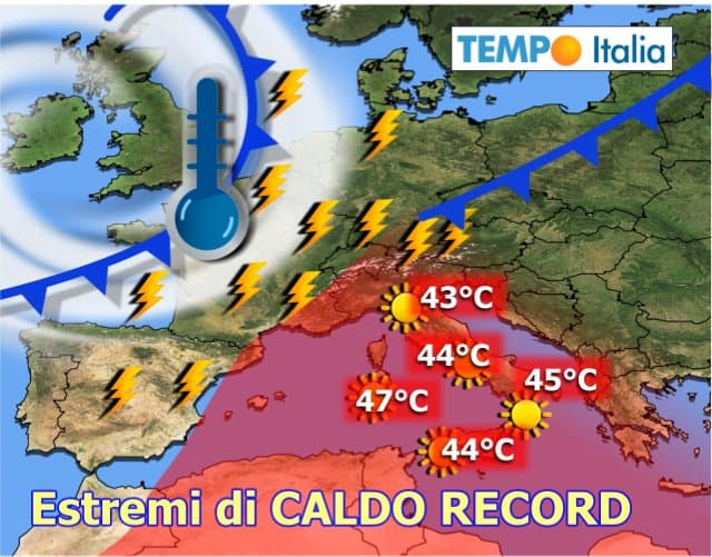 7 giorni meteo: dal CALDO RECORD verso temporali e calura meno forte