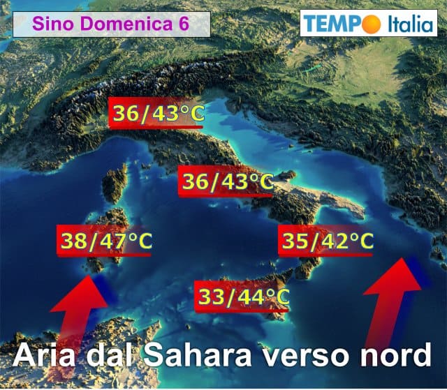 METEO ITALIA: storica ondata di calore con record di caldo. DURATA