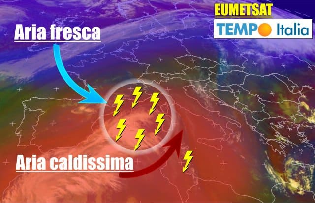 Meteo estremo, prossime 36 ore possibili temporali di fortissima intensità