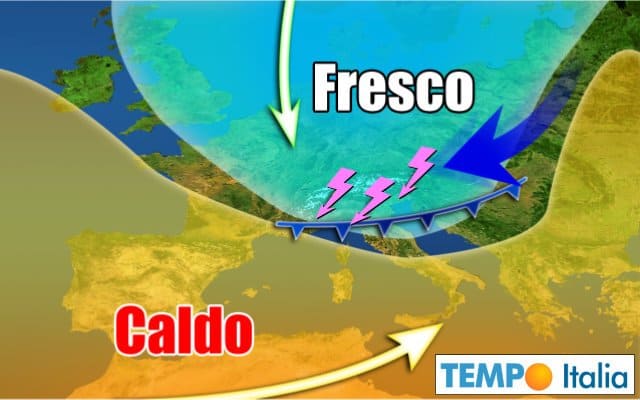 METEO al 19 Settembre, aria FREDDA verso Sud: cambiamento autunnale