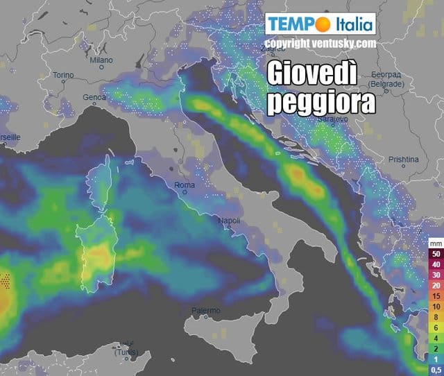METEO giovedì-venerdì, confermato forte peggioramento 46 METEO giovedì-venerdì, confermato forte peggioramento