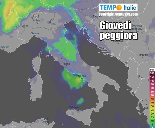 Cambiamento meteo giovedì, transita rapida PERTURBAZIONE 29 Cambiamento meteo giovedì, transita rapida PERTURBAZIONE