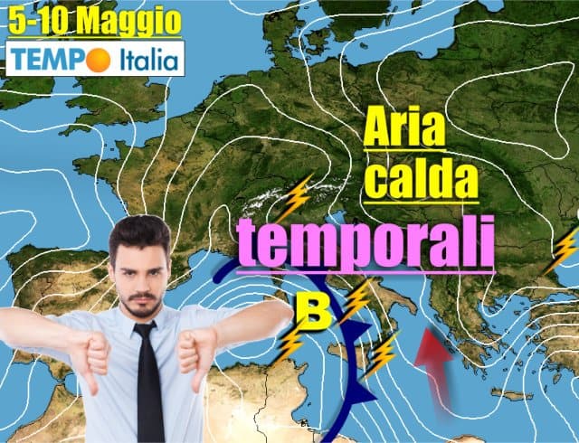 Meteo al 9 MAGGIO con sbalzi tra FREDDO e CALDO. Insidie perturbate 7 Meteo al 9 MAGGIO con sbalzi tra FREDDO e CALDO. Insidie perturbate
