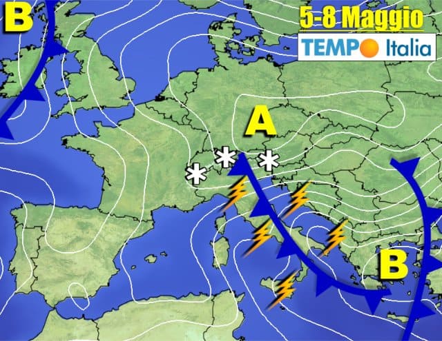 METEO verso l’8 Maggio forti sbalzi termici, TEMPORALI e molte grandinate 9 METEO verso l’8 Maggio forti sbalzi termici, TEMPORALI e molte grandinate