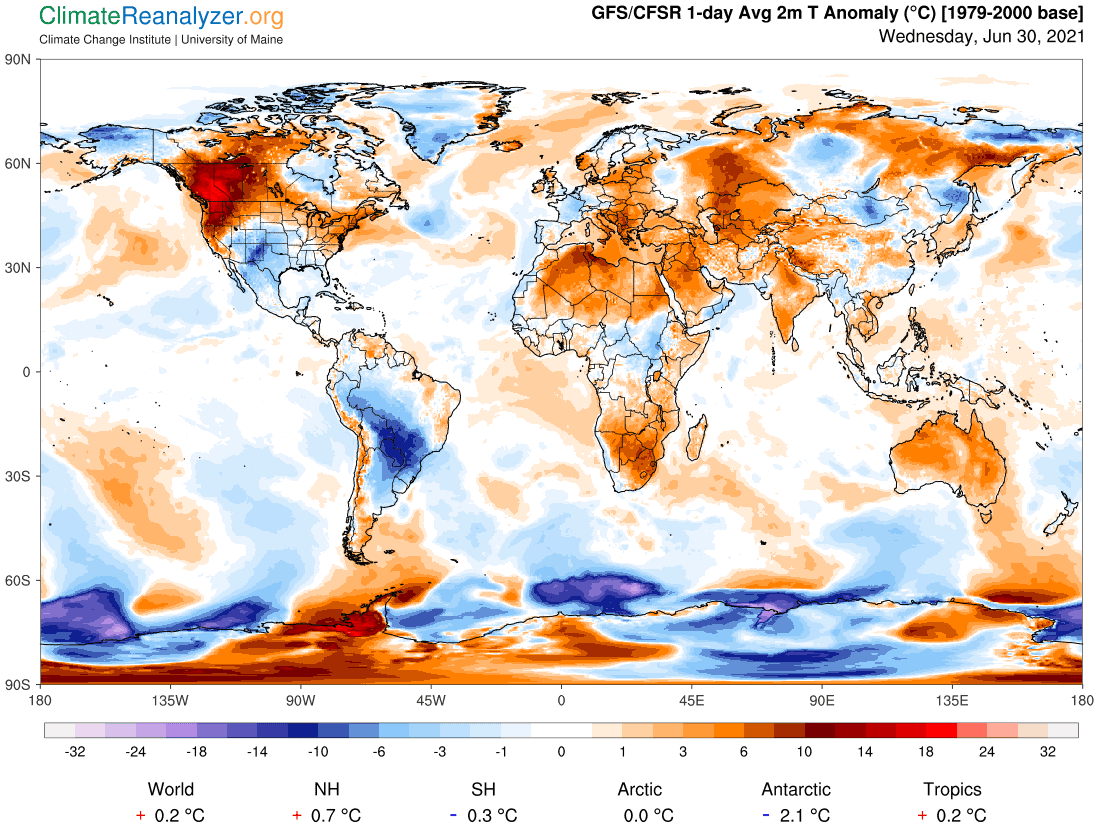 gfs world ced t2anom 1 day