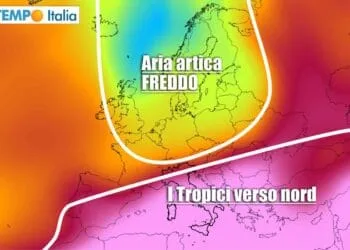 Espansione verso nord del meteo tropicale.