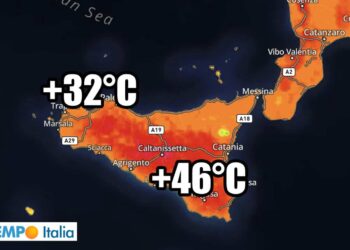 meteo sicilia caldo atroce