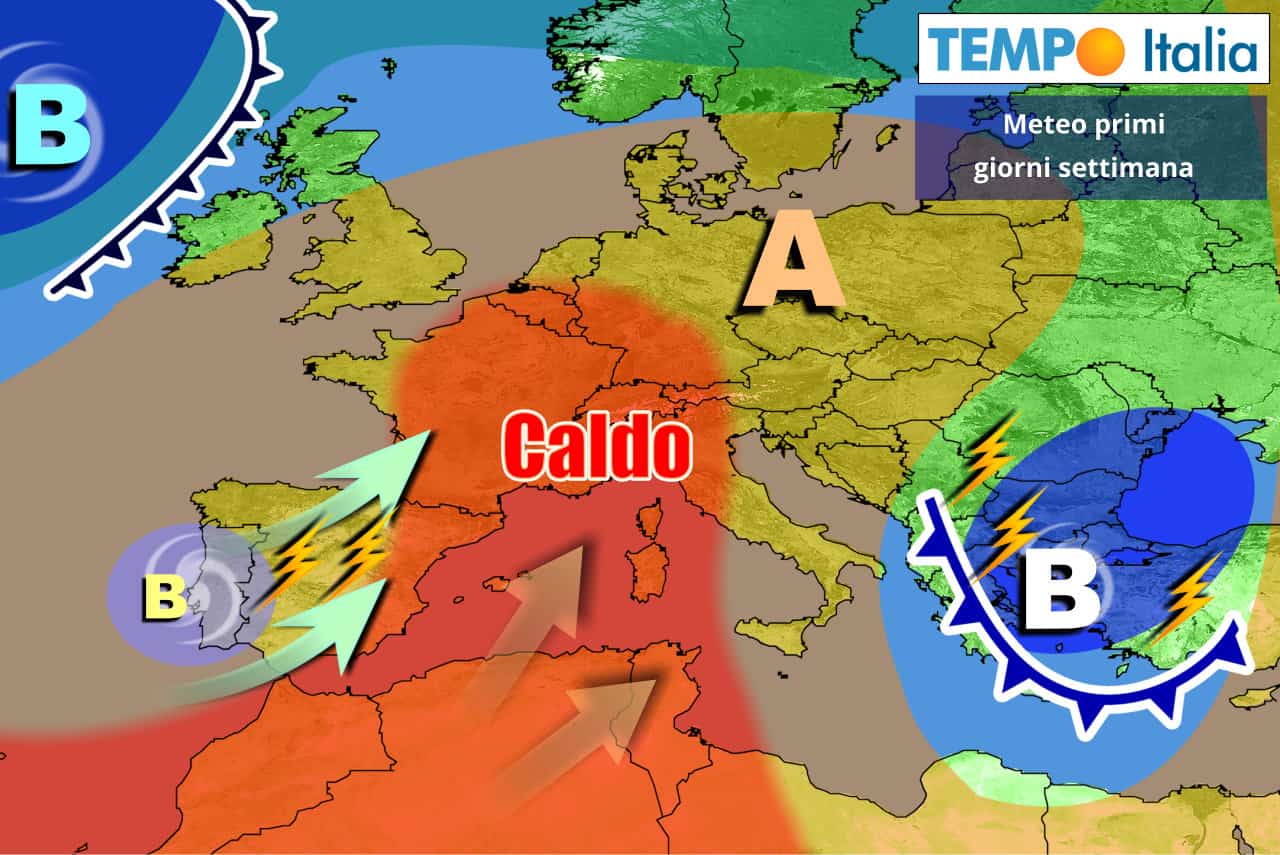 Caldo anticiclone sull'Italia