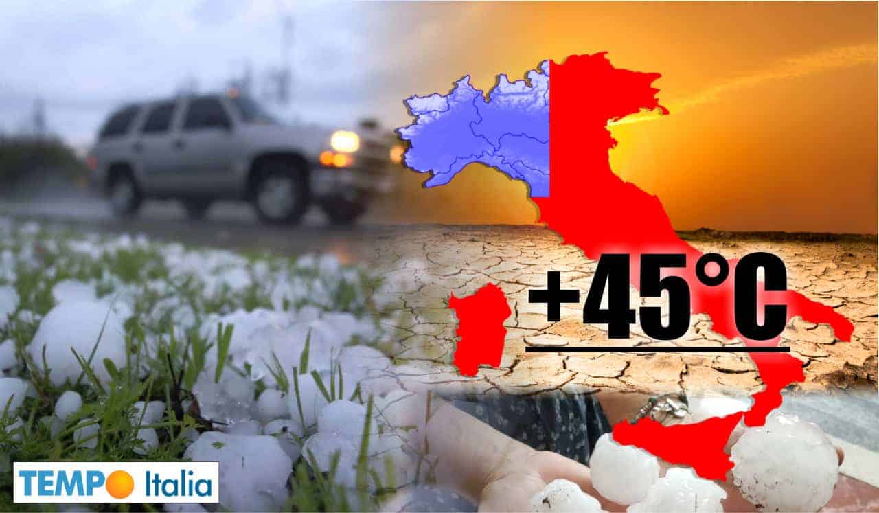 Meteo, ecco la BURRASCA perfetta, tra CALDO e Tempeste di Grandine