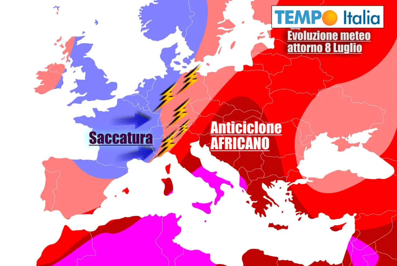 Dopo l'anticiclone africano, incombono temporali sul Nord Italia
