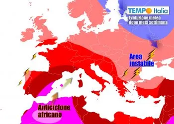 Caldo africano punta di nuovo l'Italia