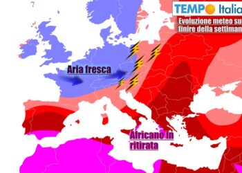 Meno caldo sull'Italia nella seconda parte della settimana