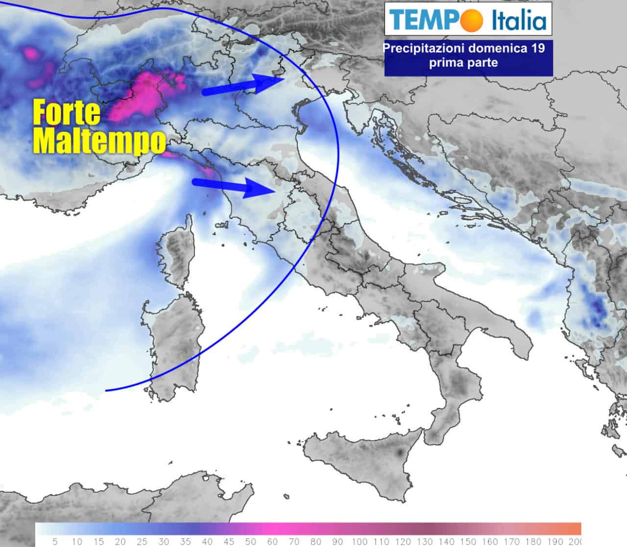 Torna il rischio nubifragi su alcune aree del Nord Italia