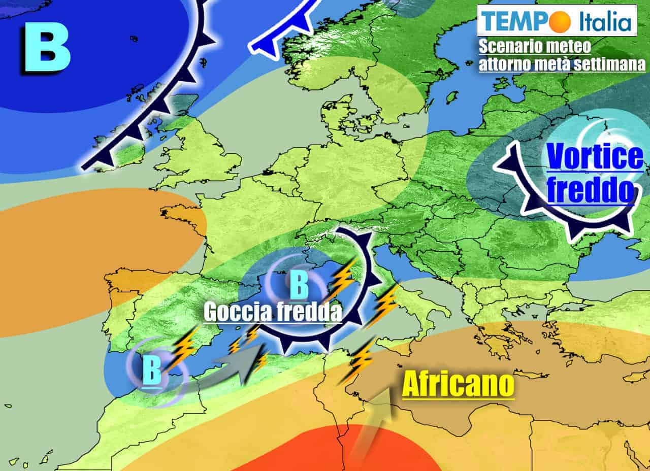 METEO non si rimette, ancora TEMPORALI sull’Italia. E Autunno in arrivo