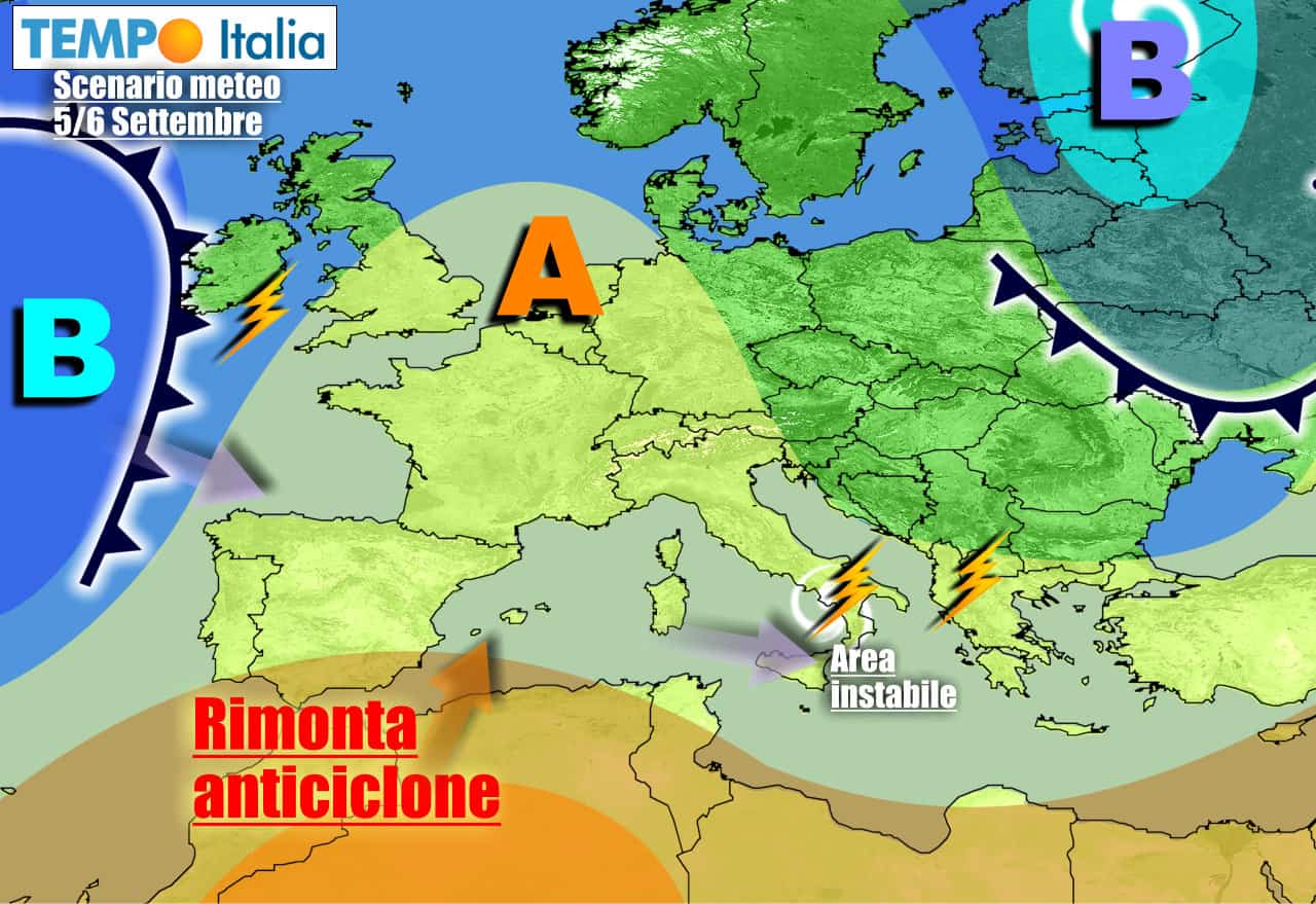 Anticiclone inizia a far fatica a proteggere l'Italia dagli assalti perturbati
