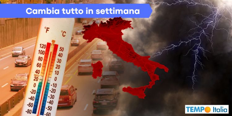Cambia tutto, dal gran caldo ai temporali anche violenti con nubifragi e grandine
