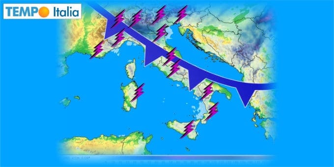 Stop alta pressione africana, meteo cambia dal fine settimana con piogge e temporali