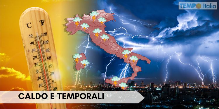 Fine weekend con esplosione di temporali, poi più fresco