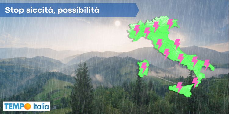 Siccità, meteo con inizio delle piogge intense