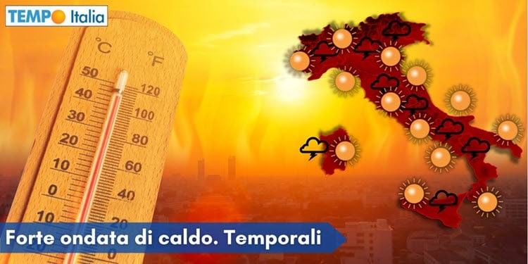 Caldo, umidità, temporali, fine Estate con meteo tropicale
