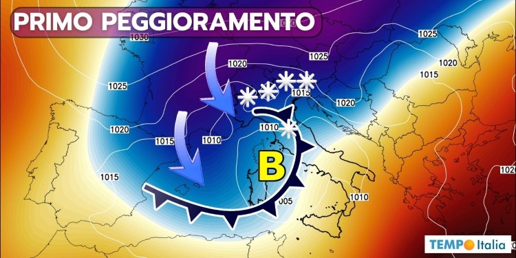 METEO Italia: ribaltone in vista, tornano pioggia e neve verso il weekend