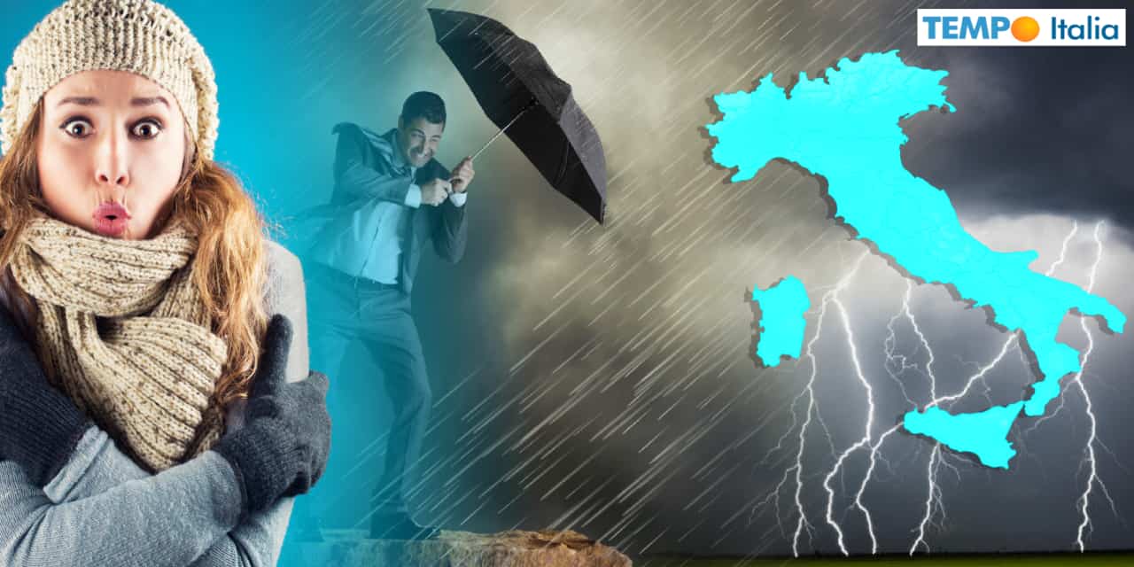 Piogge, temporali e fresco sull'Italia