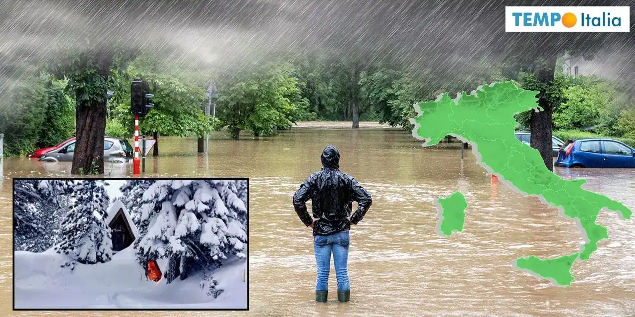 Meteo prossime ore: piogge e temporali in molte regioni. Nevicate abbondanti 1 Meteo prossime ore: piogge e temporali in molte regioni. Nevicate abbondanti