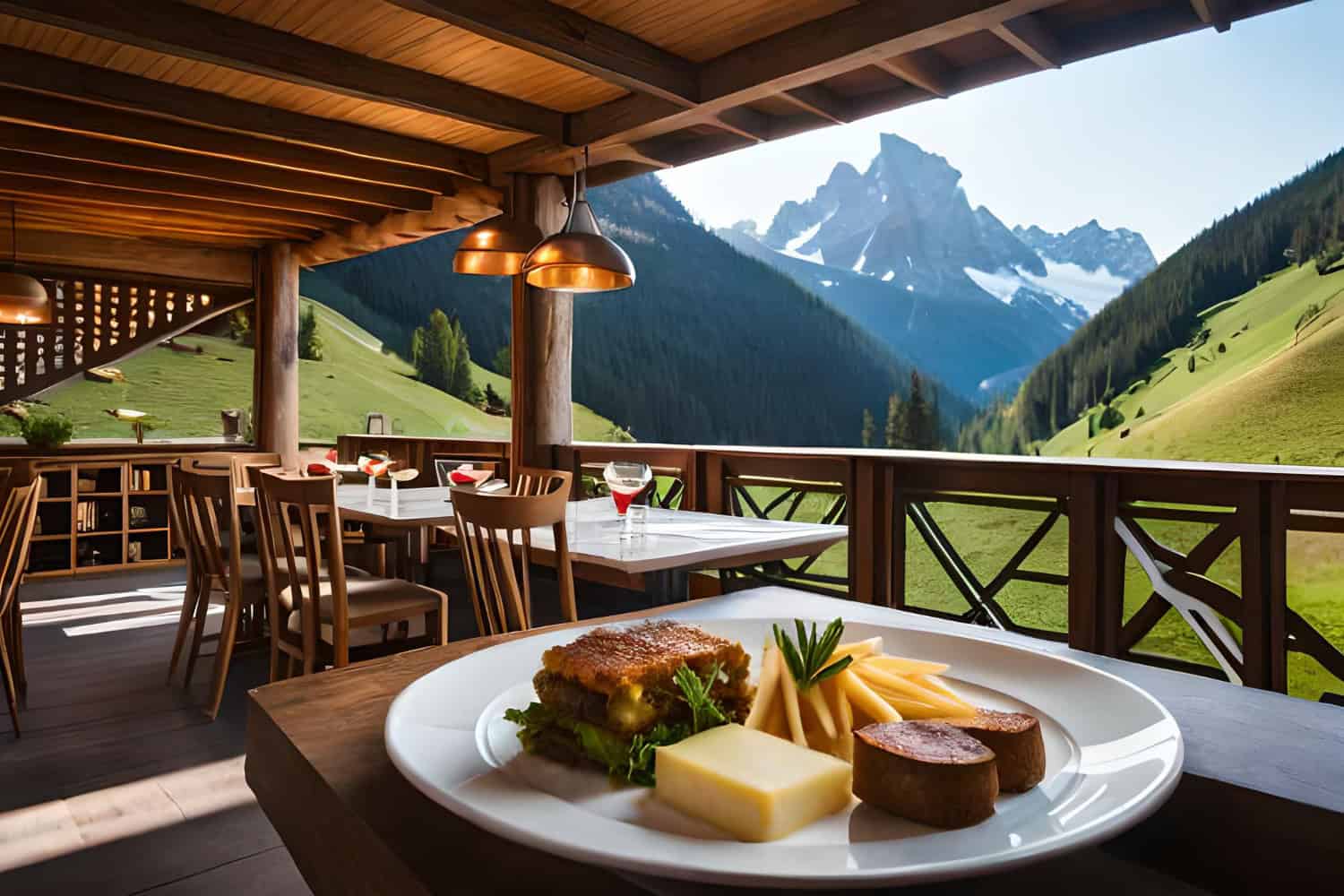 Un’esplosione di colori e sapori nella tavola del Trentino 3 un ristorante con vista sulle montagne sullo sfondo