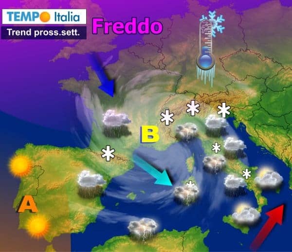 Marzo si veste d'inverno: nuove irruzioni fredde causeranno maltempo e nevicate a bassa quota 3 wapt image post 1044