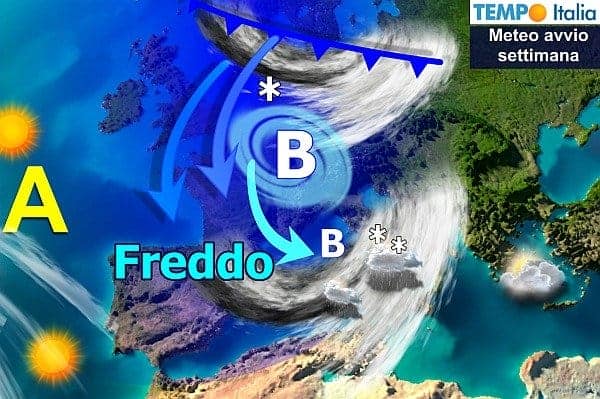 Maltempo continuerà per giorni, diverse perturbazioni anche durante la settimana. Altra neve, meteo invernale