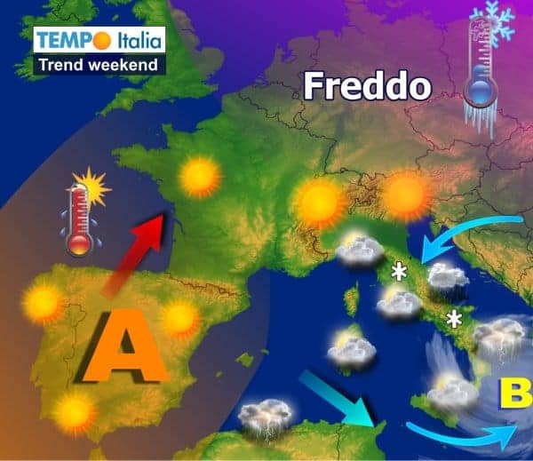 Maltempo, localmente violento, in rotta verso il Sud Italia. Prossima settimana con freddo ma migliora