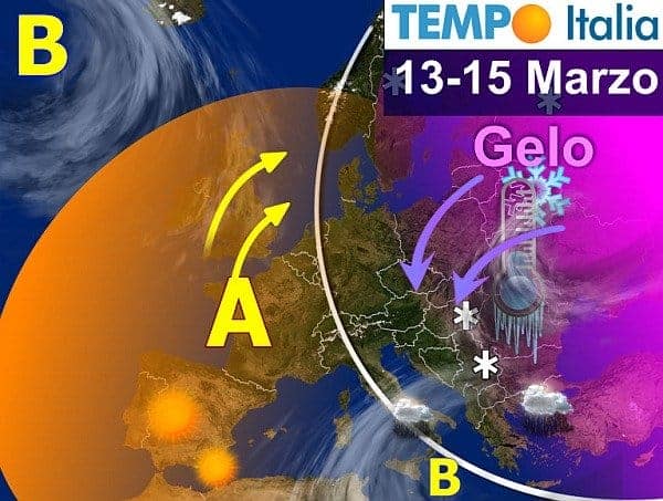Anticiclone ci prova la prossima settimana, ma sulla primavera incombe il gelo da est