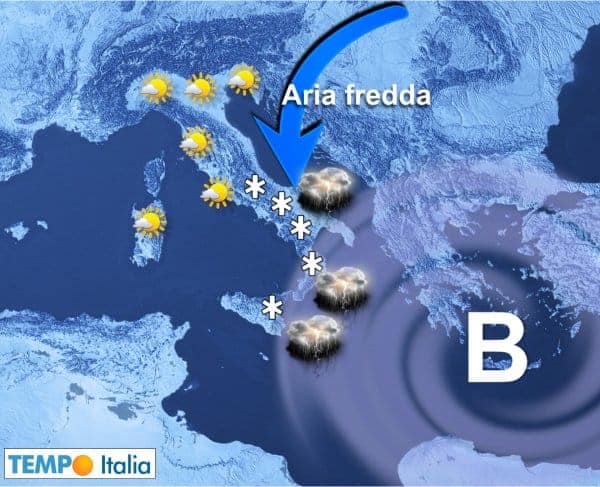 Meteo novità: aria fredda dai Balcani punta le regioni adriatiche e Centro-Sud, neve in Appennino 2 wapt image post 1168