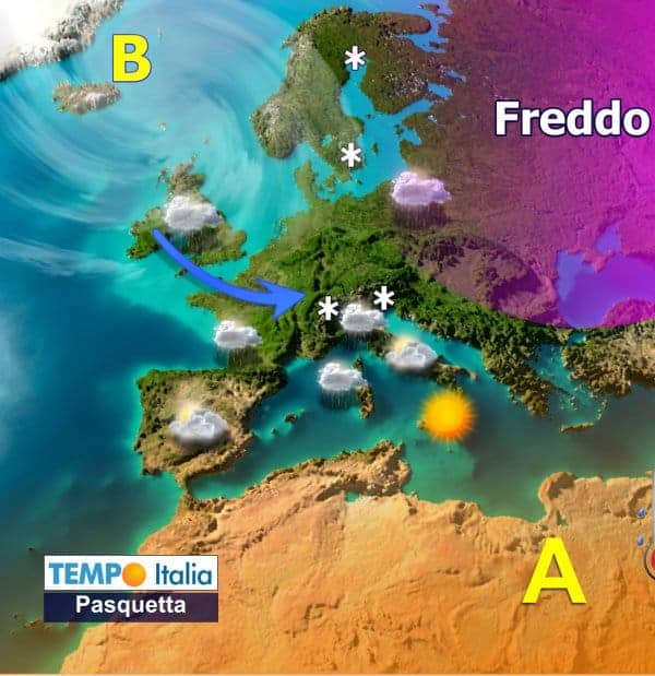 Perturbazione atlantica incombe su Pasqua e Pasquetta. Meteo instabile o perturbato anche ad aprile 3 wapt image post 1172