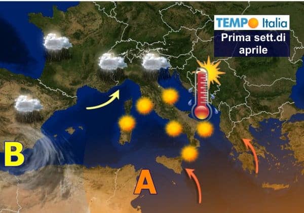 Caldo anche nella prima settimana d'aprile, poi brusco cambiamento meteo: più freddo e maltempo 2 wapt image post 1190