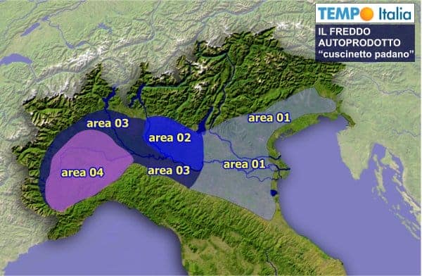 Nord Italia dove il freddo invernale si produce in casa