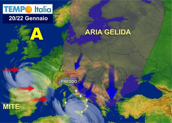 Altri giorni di freddo. Nuova neve in Adriatico, poi migliorerà ovunque. Ma in Val Padana ben presto al gelo si sommeranno le nebbie