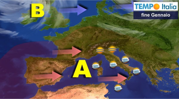 ALTA PRESSIONE per tutta la settimana. GELO, foschie, nebbie, sole. E’ Inverno non è Primavera
