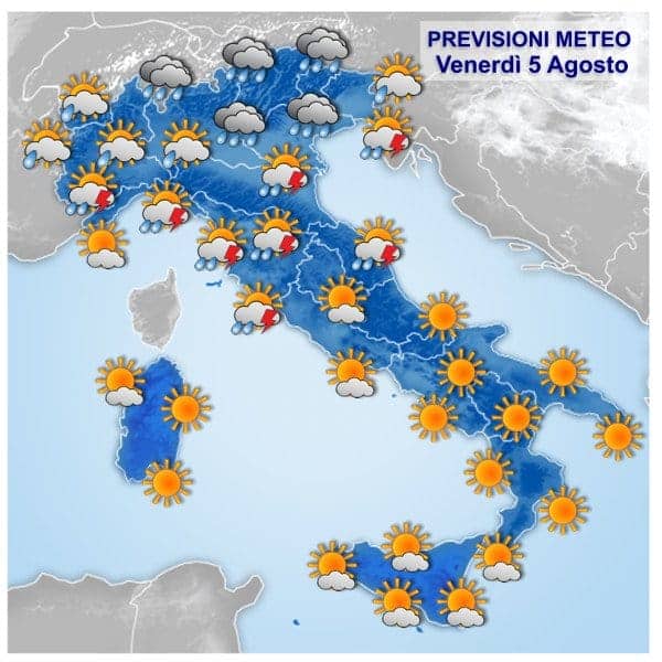 Meteo Italia: peggioramento nella Penisola e la Sicilia con temporali, poi breve tregua