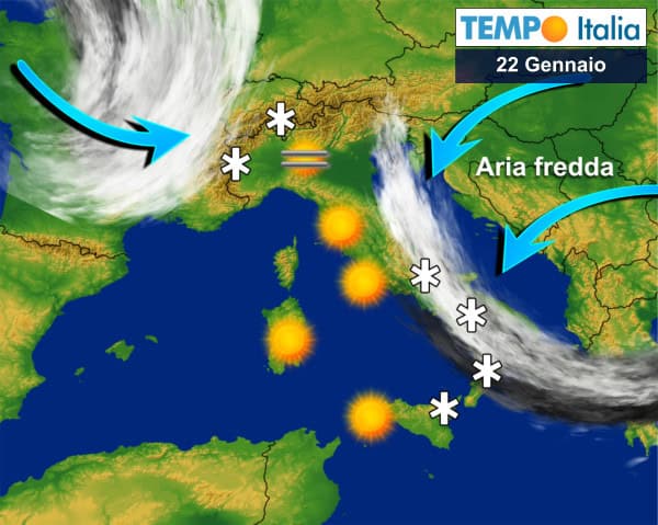 Oggi CALO termico. Meteo PEGGIORA ovest Alpi. Foschie e GELO in Val Padana. Poi l’Alta Pressione, ma…