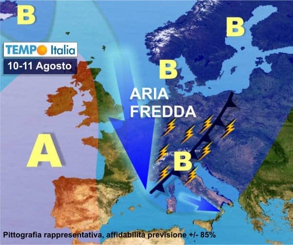 Nuovo marcato peggioramento condizioni meteo ad iniziare da Nord. Le conseguenze sul Ferragosto 2 wapt image post 2060
