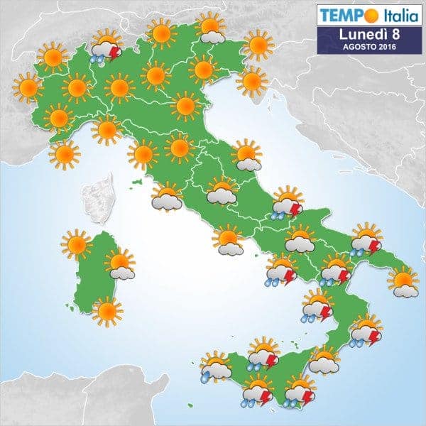 METEO ITALIA: migliora al Sud, poi maltempo al Nord e di nuovo Centro e Sud. A Ferragosto forse sole 3 wapt image post 2072