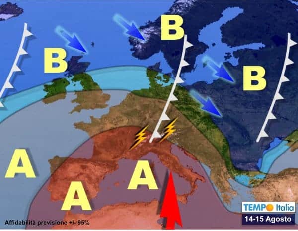 Meteo Italia: Ferragosto bello e caldo, Alpi temporali sparsi. In seguito temporali anche forti al Centro Nord 2 wapt image post 2122