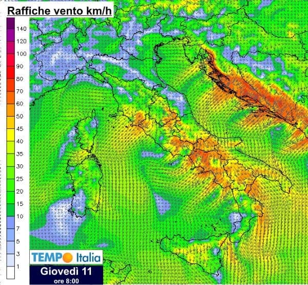 Meteo Italia: venerdì notte burrasca di vento di tramontana al Centro e Sud Italia con aria fresca 2 wapt image post 2145