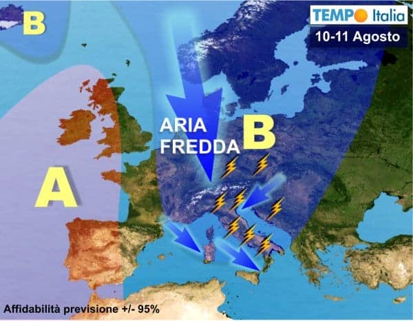 Maltempo al Nord in estensione alle altre regioni. Attese 48 ore di meteo avverso. Effetti sul Ferragosto 2 wapt image post 2156