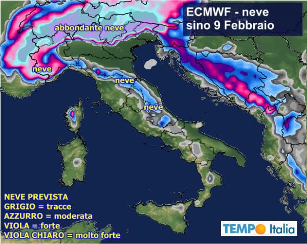 Neve (dopo il 4-5 Febbraio) per le Alpi, ottime probabilità