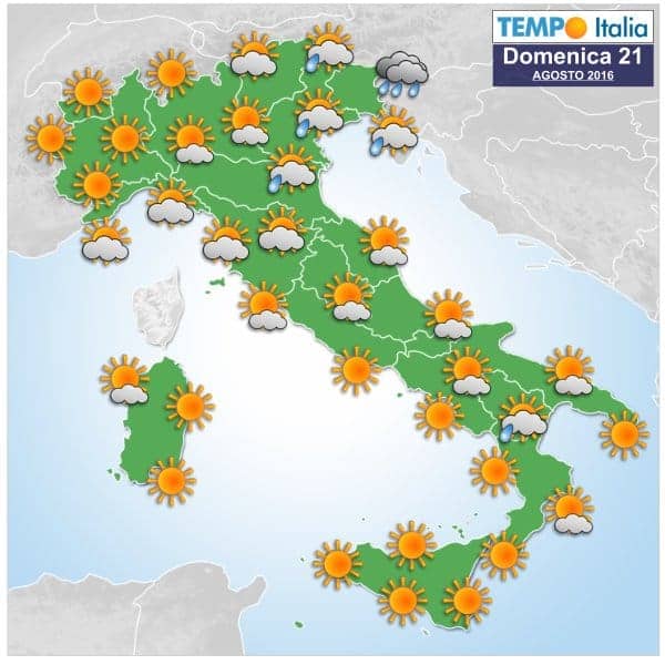 Meteo domenica 21 Agosto: giornata estiva, ma con temporali su Venezie 2 wapt image post 2220