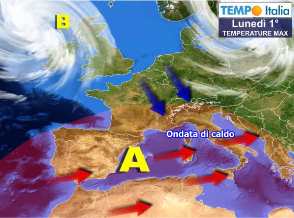 Alta Pressione e caldo anomalo, picco di CALDO 1° Febbraio. Poi brusca svolta meteo INVERNALE, pioggia e neve